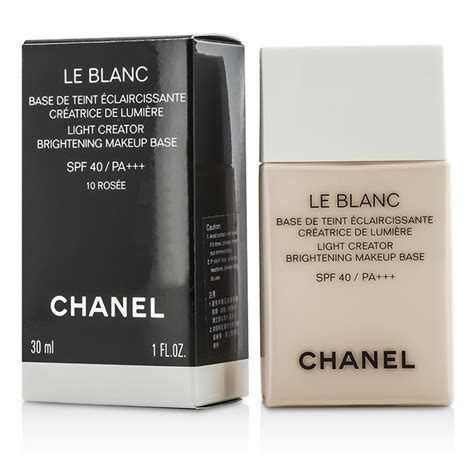 chanel le blanc light creator brightening makeup base spf 40|LE BLANC LA BASE .